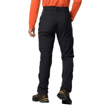 Jack Wolfskin Softshell Trousers Zenon (for winter tours, windproof front) long black Men